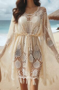 Pineapple Lace Beach Cover-Up – Crochet Pattern